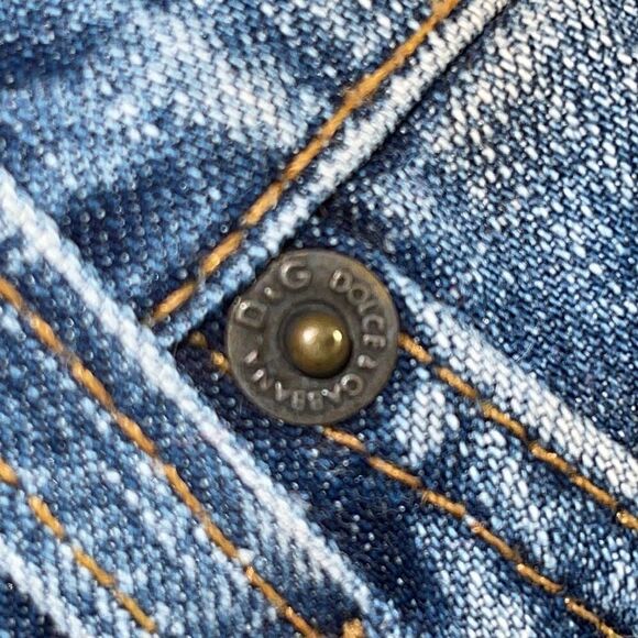 Vintage Dolce& Gabbana jeans womens size 30 Y2K straight wide legs Made in Italy - Picture 13 of 13